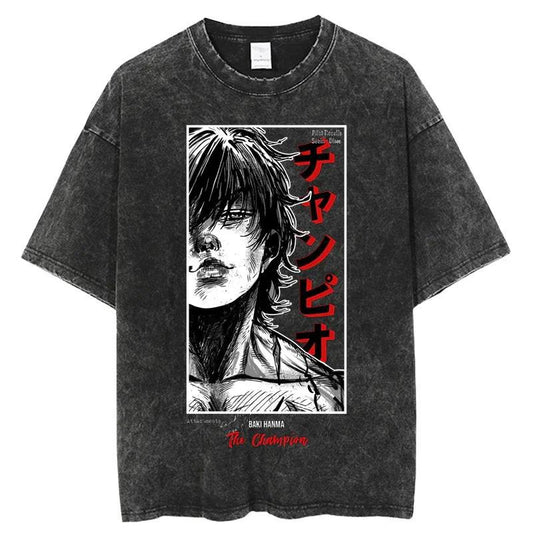 Anime Grappler Baki Hanma T Shirts Unisex Harajuku Streetwear