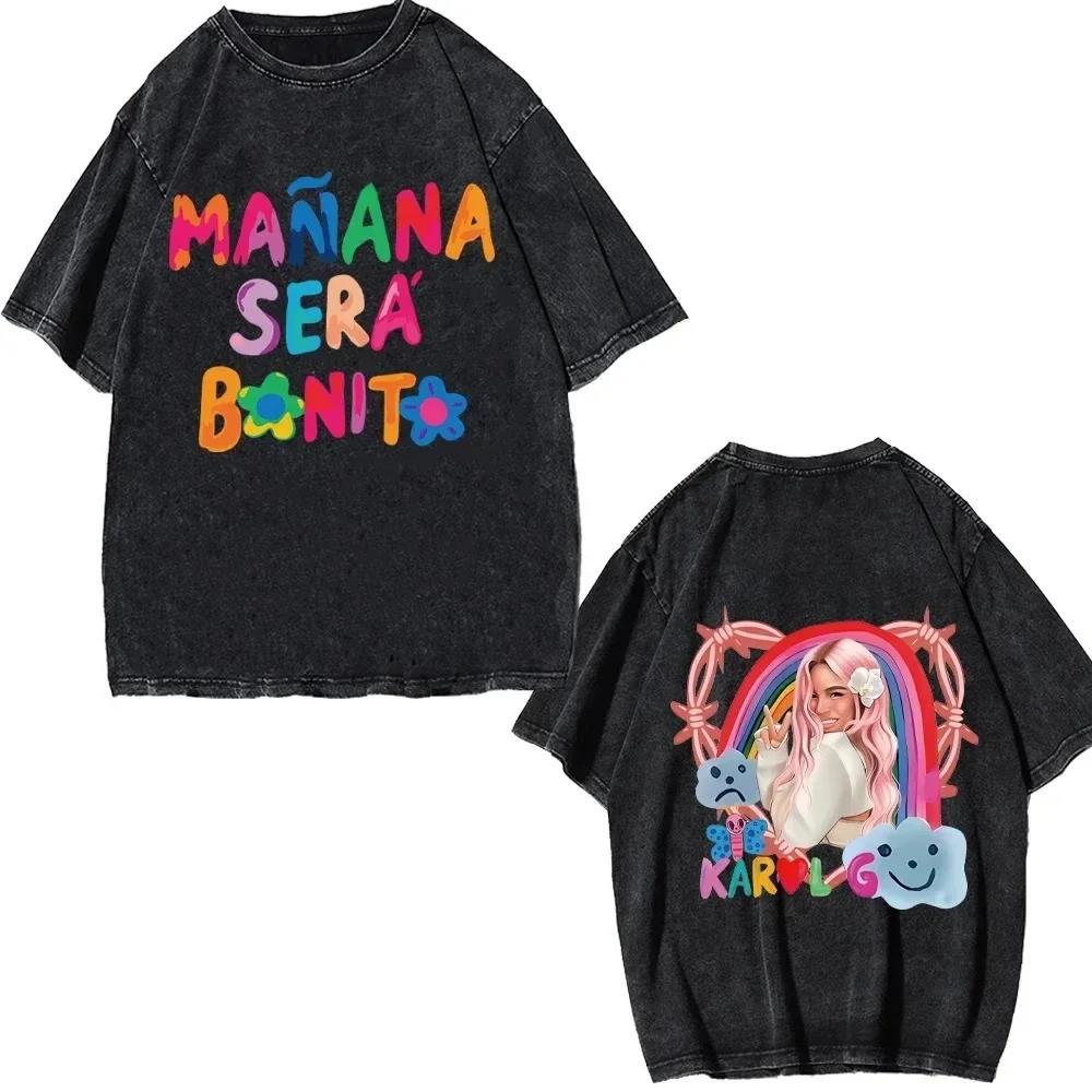 2024Summer Karol G Vintage T-Shirts Manana