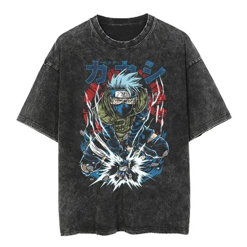 2024Streetwear Tshirt Japanese Anime Graphic Vintage Washed (Part 2)