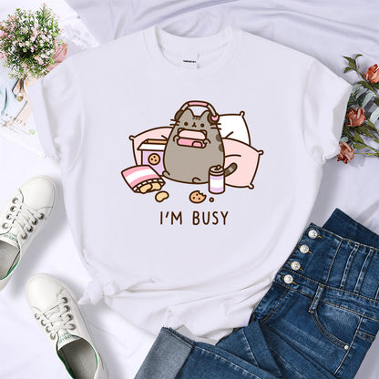 2024Sorry I'm Busy Cat Playing Games With Headphones T Shirt