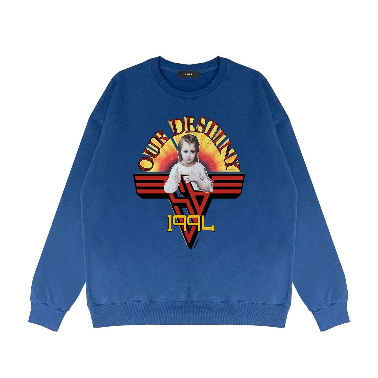 Amiri Long Sleeve Shirt Crew Sweatshirts Crew Neck Sweater