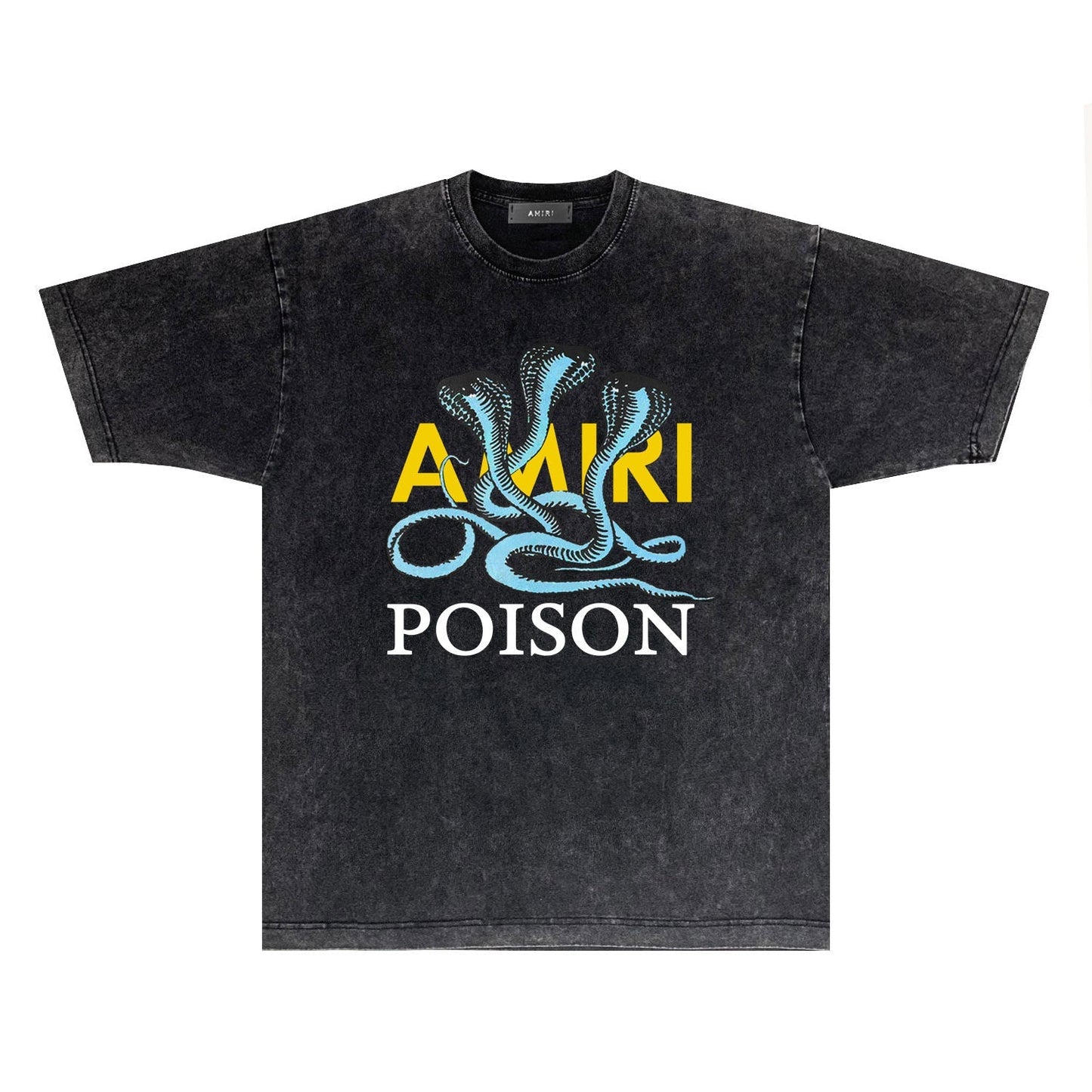 Amiri T-shirt Washed and Worn Retro Short Sleeve T-shirt