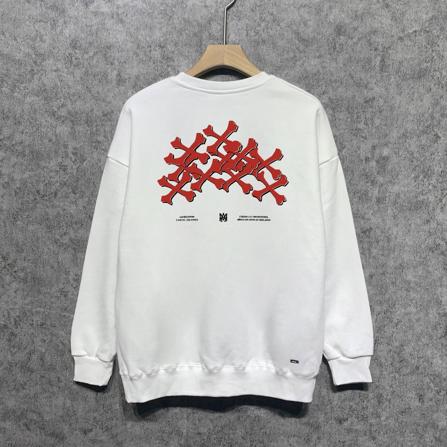 Amiri Long Sleeved Shirt Fashion Brand Crew Sweatshirts round Neck Sweater
