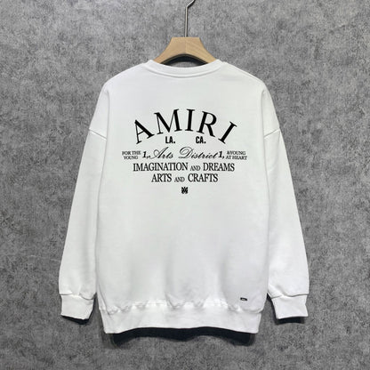 Amiri Long Sleeved Shirt Fashion Brand Crew Sweatshirts round Neck Sweater