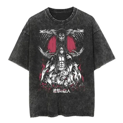 2024Streetwear Tshirt Japanese Anime Graphic Vintage Washed (Part 2)