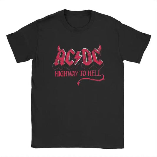 AC Highway To Hell DC Men T Shirt Distressed Rock Music