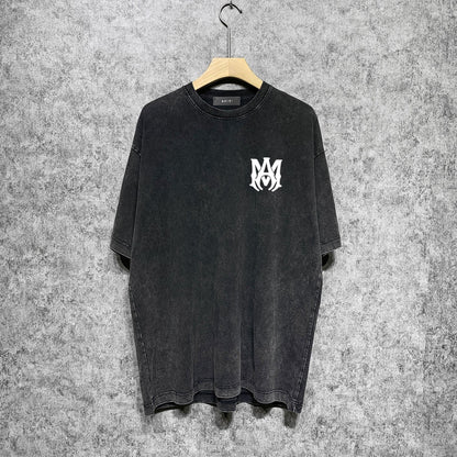 Amiri T-shirt Washed and Worn Retro Short Sleeve T-shirt