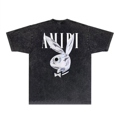Amiri T-Shirt Distressed Retro Short Sleeve T-shirt