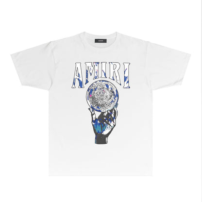 Amiri T-Shirt Personality Creative Printing Short Sleeve T-shirt Blouse
