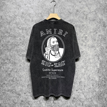 Amiri T-Shirt Distressed Retro Short Sleeve T-shirt