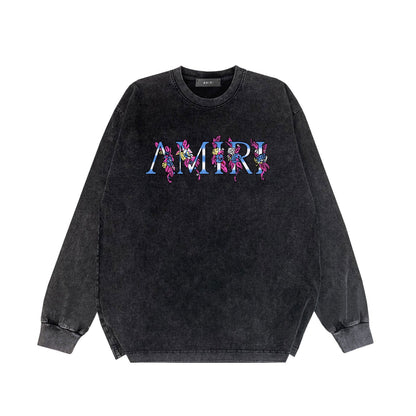 Amiri Long-Sleeve Shirt Vintage Distressed Long Sleeve T-shirt