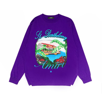 Amiri Long Sleeve Shirt Fashion Brand Long Sleeve Long-Sleeved T-shirt Blouse