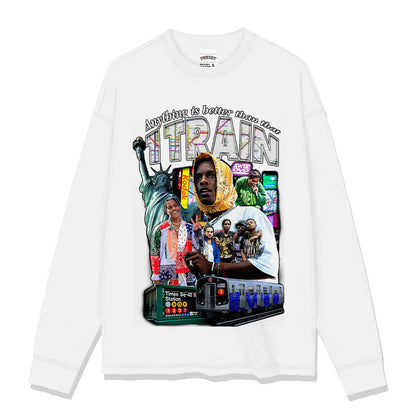 Asap Rocky T Shirts ASAP ROCKY Loose Print Short Sleeve T-Shirts Men and Women