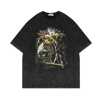 Attack Giant Washed Old Short Sleeve T-Shirt