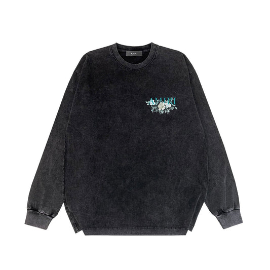 Amiri Long Sleeve Shirt Vintage T Shirt Washed and Worn Vintage Long Sleeve T-shirt