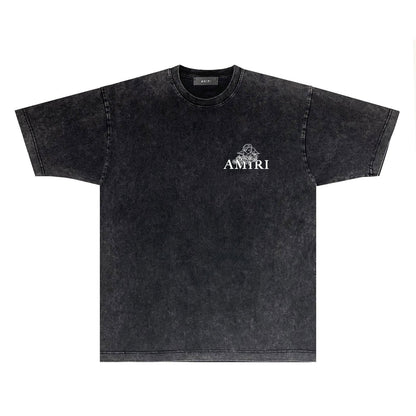 Amiri T-shirt Washed and Worn Retro Short Sleeve T-shirt