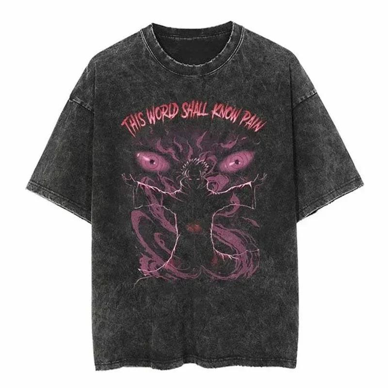 2024Streetwear Tshirt Japanese Anime Graphic Vintage Washed (Part 2)