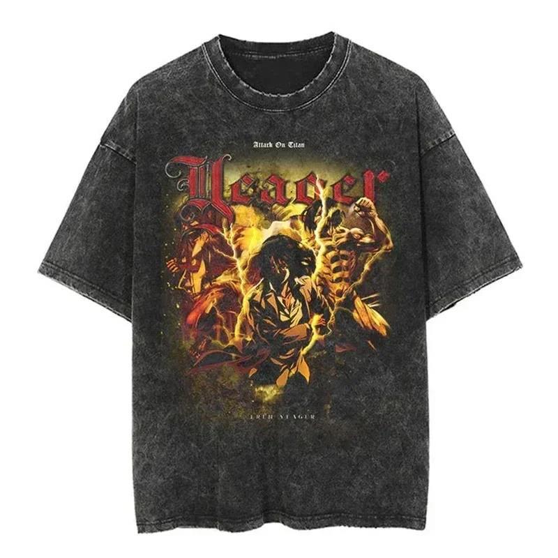 2024Streetwear Tshirt Japanese Anime Graphic Vintage Washed (Part 2)