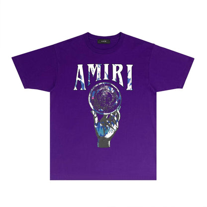 Amiri T-Shirt Personality Creative Printing Short Sleeve T-shirt Blouse