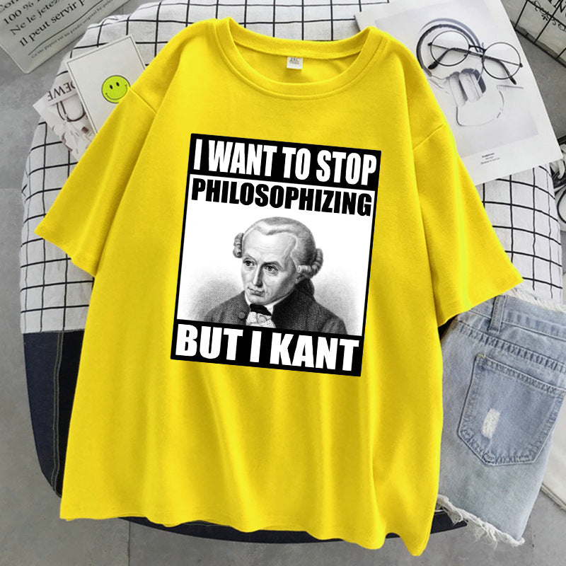 2024Kant Meme Philosophizing Funny Philosophy Tshirt Women