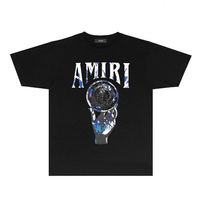 Amiri T-Shirt Personality Creative Printing Short Sleeve T-shirt Blouse