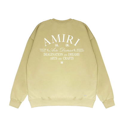 Amiri Long Sleeved Shirt Fashion Brand Crew Sweatshirts round Neck Sweater