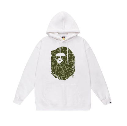 Bathing Ape Hoodie Autumn/Winter Letter Print Loose Hoodie Pullover Ape Sweater