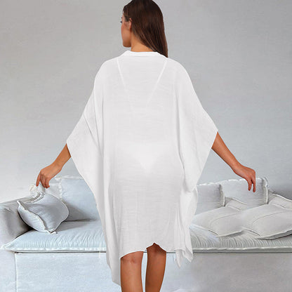 Beach Sweater Dress Loose Beach Cardigan Sun Protection Clothing Bikini Blouse