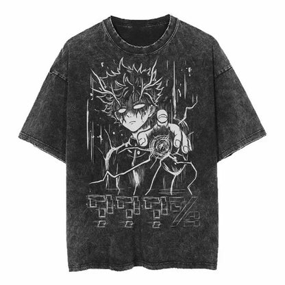 2024Streetwear Tshirt Japanese Anime Graphic Vintage Washed (Part 2)