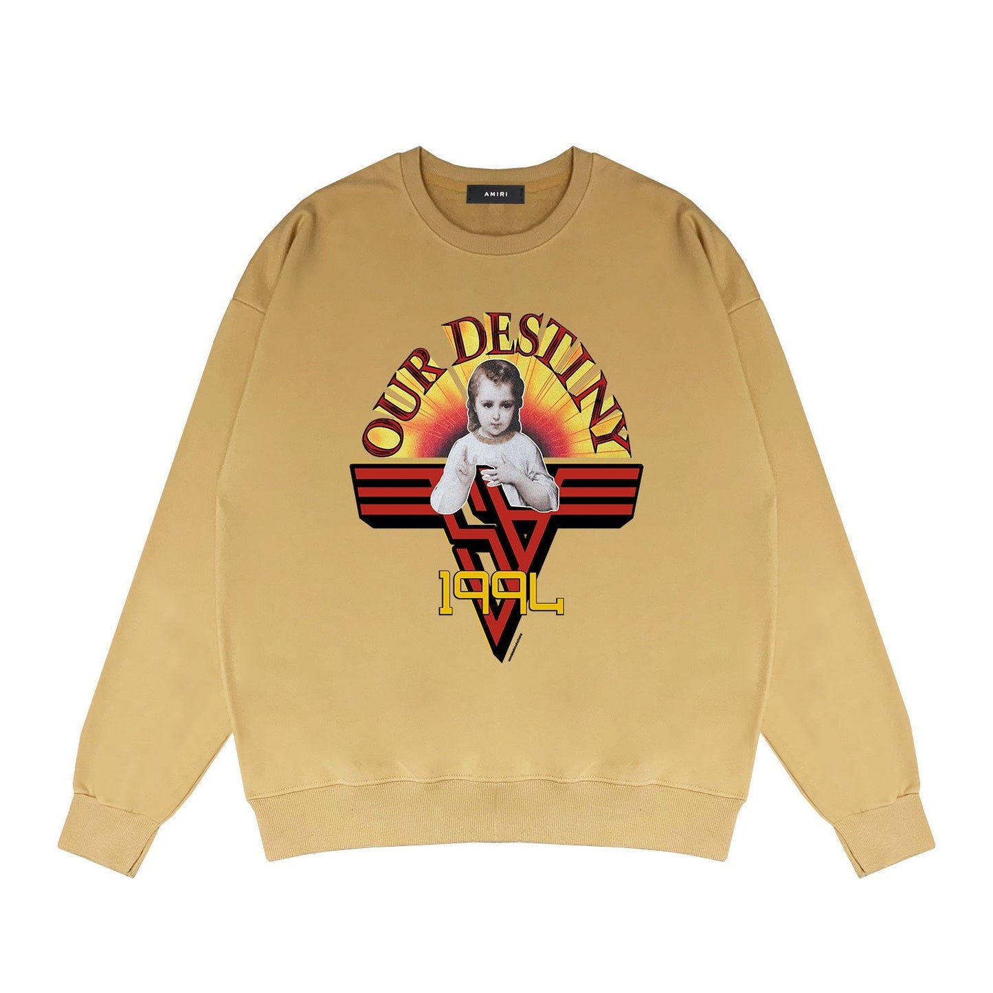 Amiri Long Sleeve Shirt Crew Sweatshirts Crew Neck Sweater