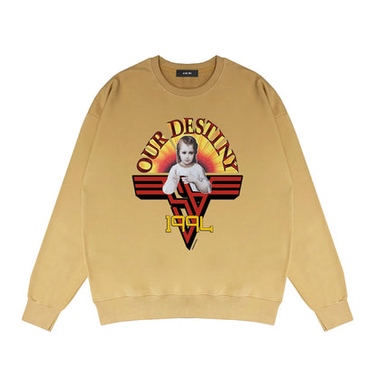 Amiri Long Sleeve Shirt Crew Sweatshirts Crew Neck Sweater