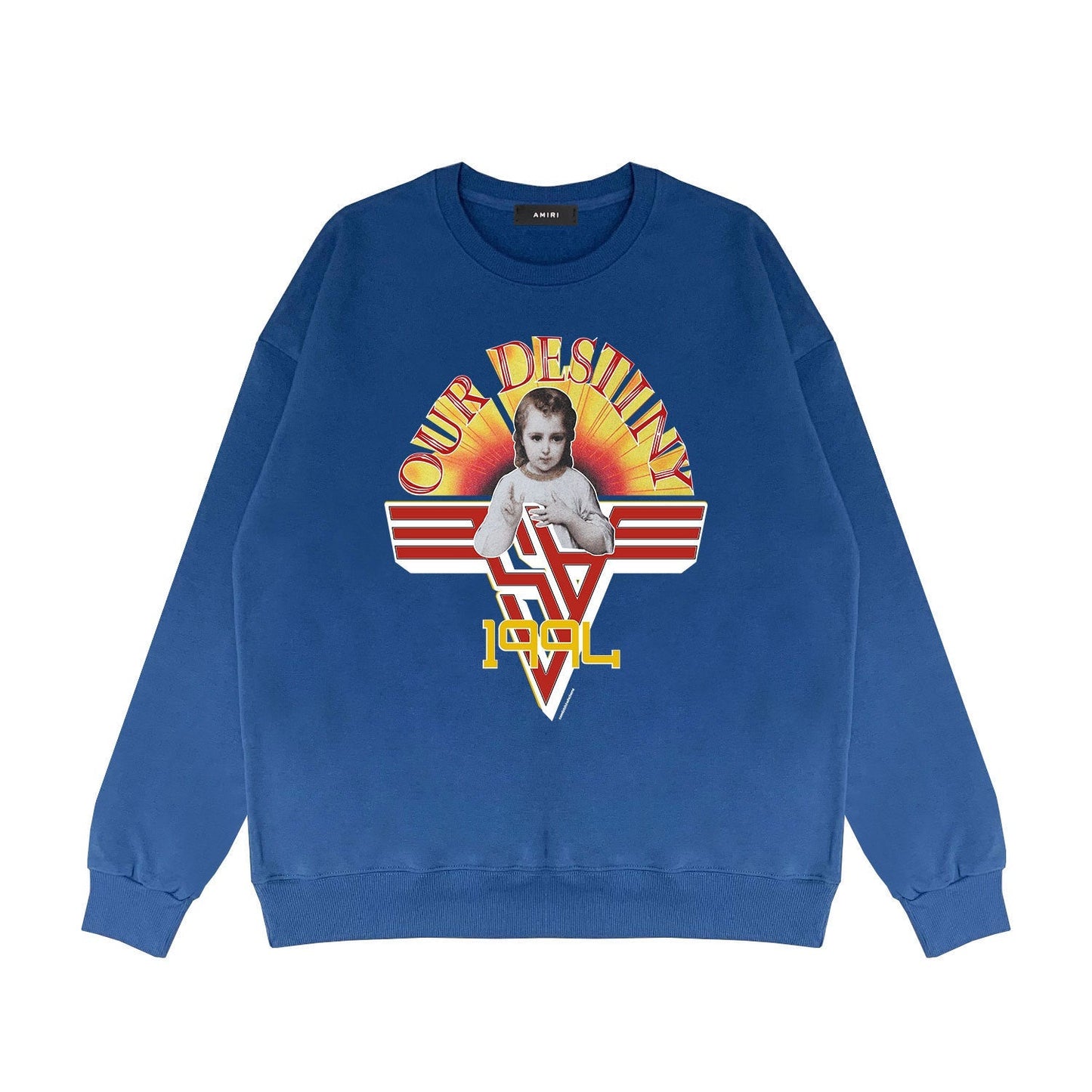 Amiri Long Sleeve Shirt Crew Sweatshirts Crew Neck Sweater