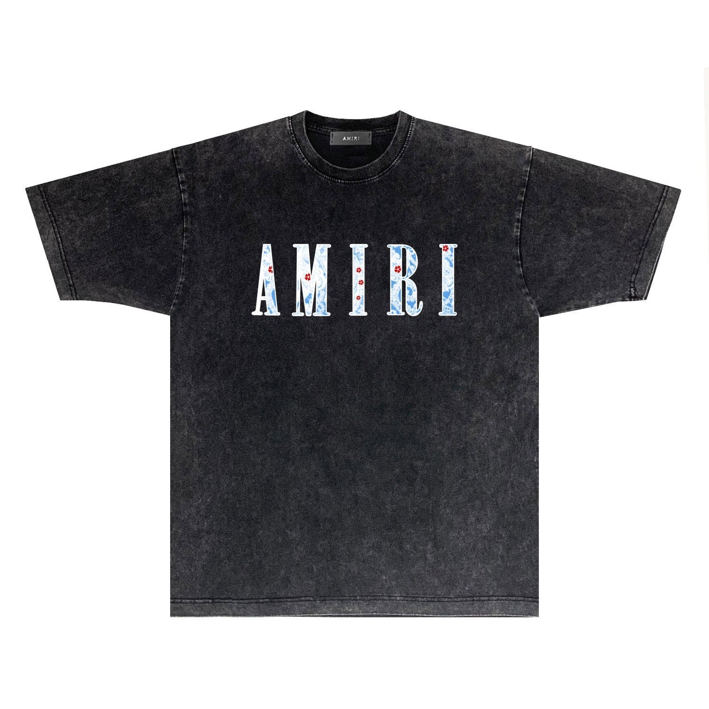 Amiri T-shirt Washed and Worn Retro Short Sleeve T-shirt