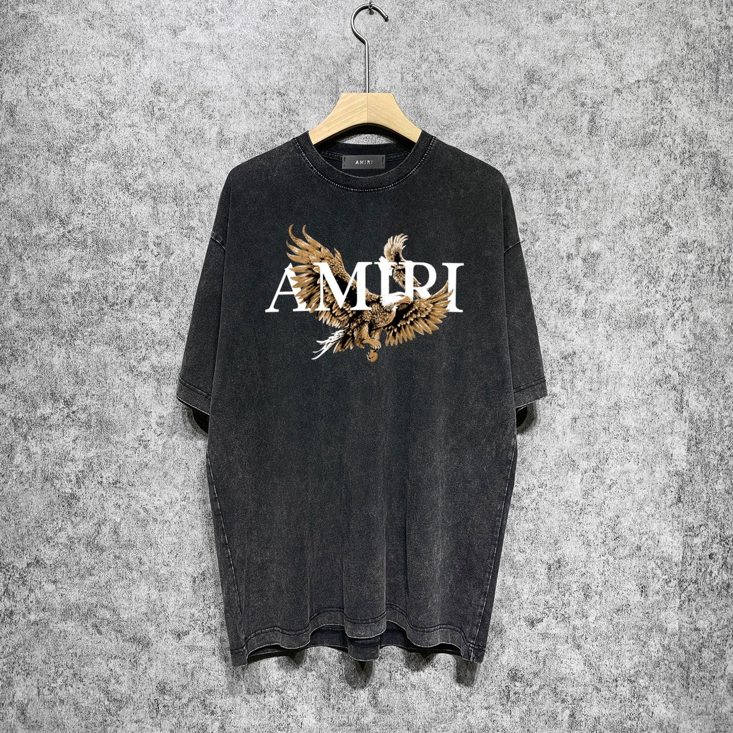 Amiri T-shirt Washed and Worn Retro Short Sleeve T-shirt