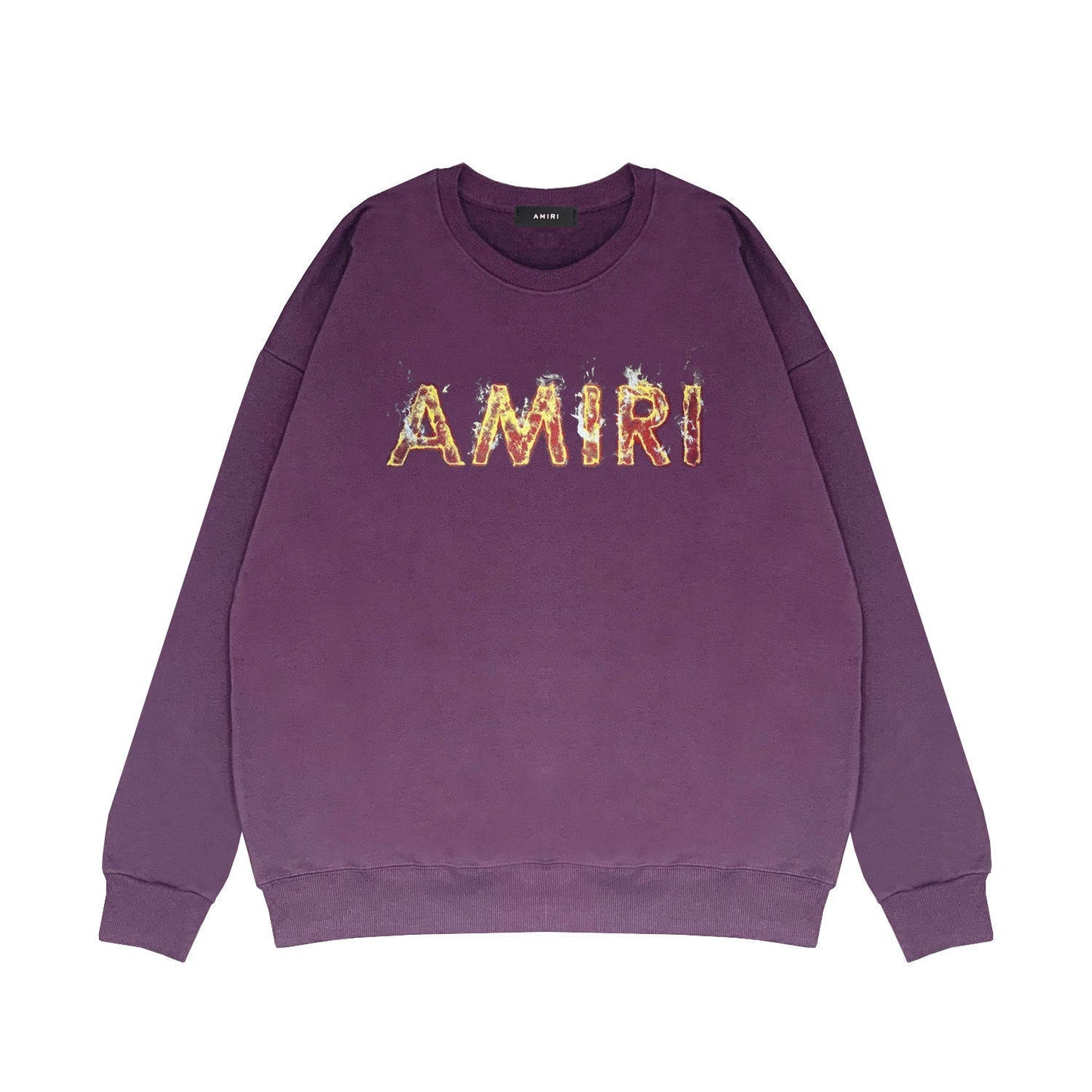 Amiri Long Sleeved Shirt Long Fashion Brand Crew Sweatshirts round Neck Sweater