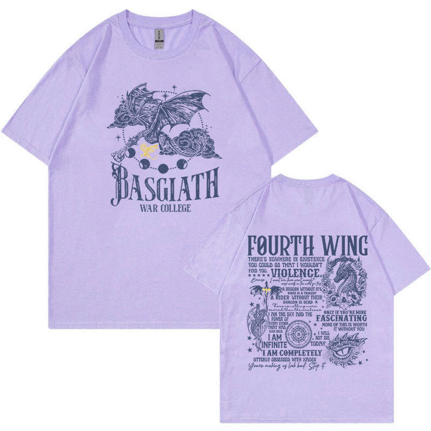 Basgiath War College Fourth Wing Dragon Rider Print Tee