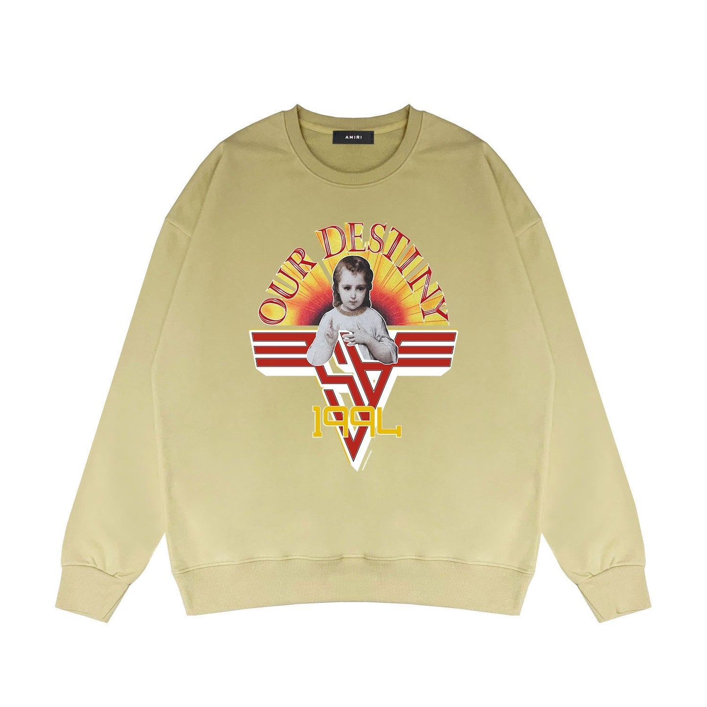 Amiri Long Sleeve Shirt Crew Sweatshirts Crew Neck Sweater