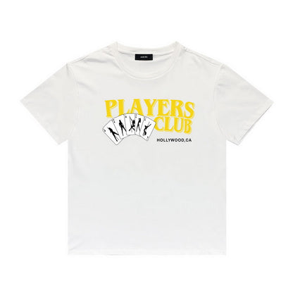 Amiri T Shirt Poker Girl Flower Casual Round Neck