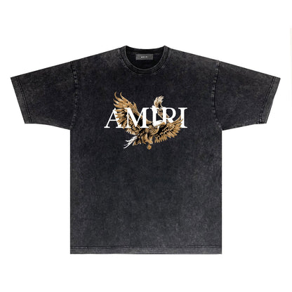 Amiri T-shirt Washed and Worn Retro Short Sleeve T-shirt