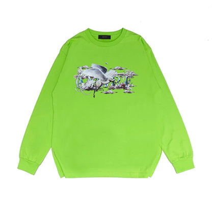 Amiri Long Sleeve Shirt Fashion Brand Long Sleeve Long-Sleeved T-shirt Blouse
