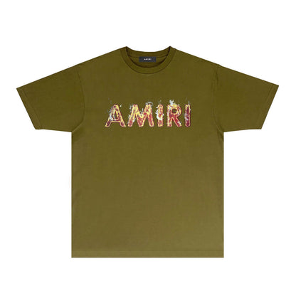Amiri T Shirts Fashion Brand T Shirt Short Sleeve T-shirt Blouse