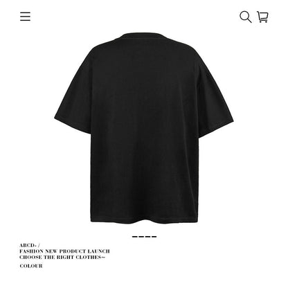 American vintage street T-shirt cotton boys summer loose