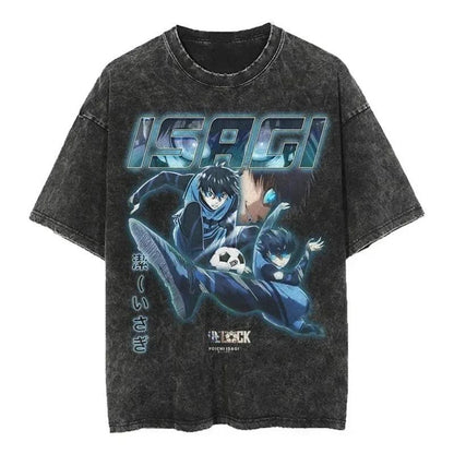 2024Streetwear Tshirt Japanese Anime Graphic Vintage Washed