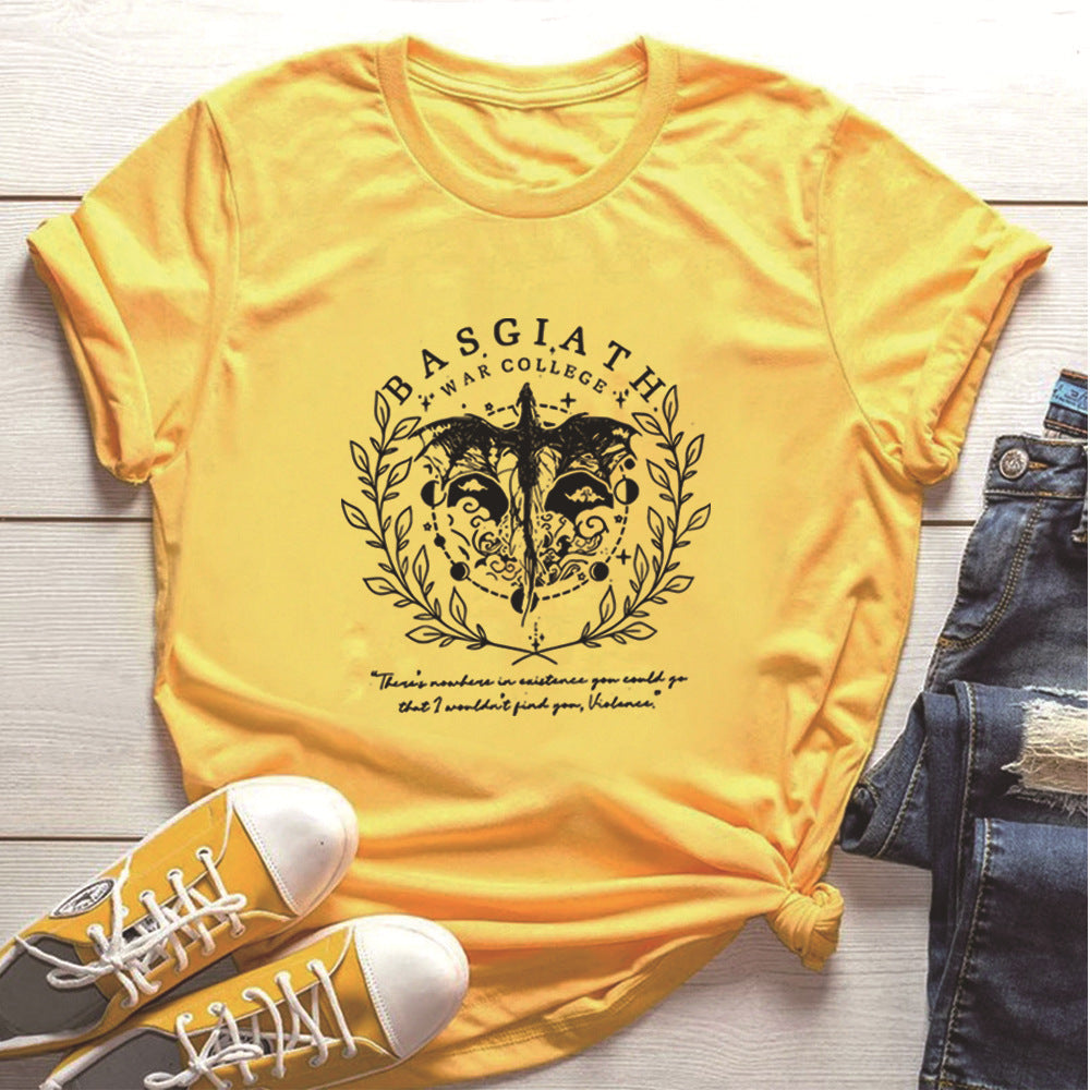 Basgiath War College T Shirt Aesthetic Fourth Wing Shirt