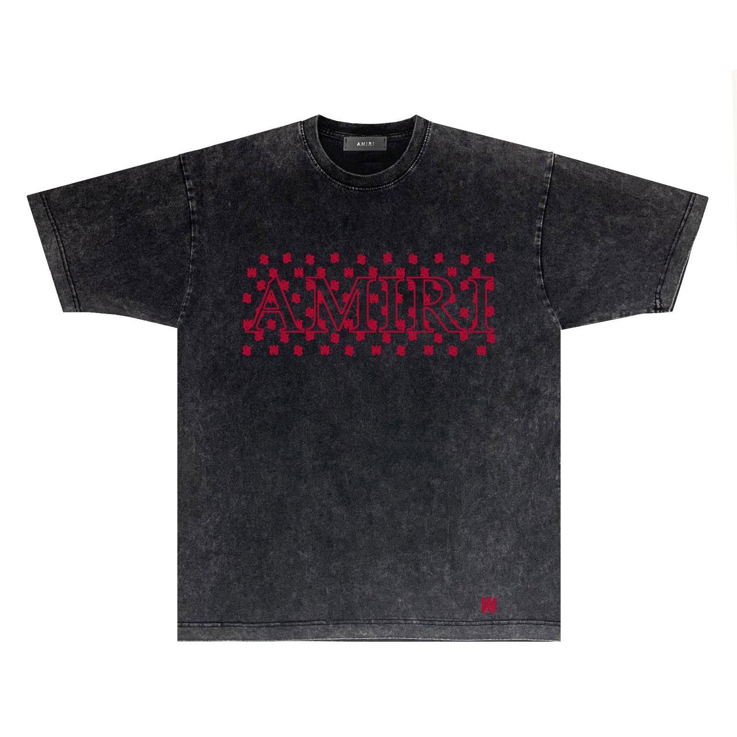 Amiri T Shirts Washed and Worn Retro Short Sleeve T-shirt