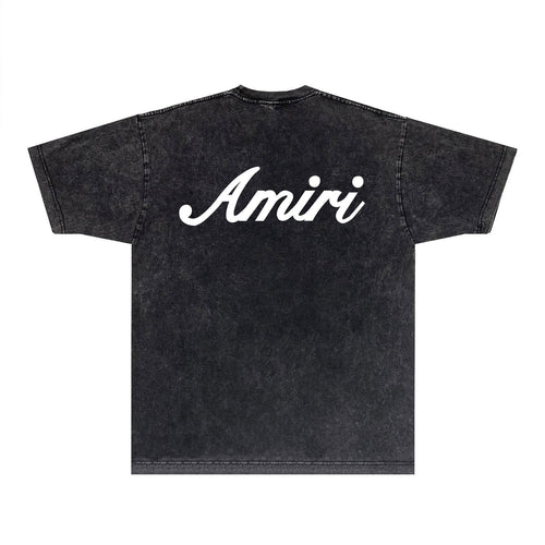 Amiri T Shirts Washed and Worn Retro Short Sleeve T-shirt