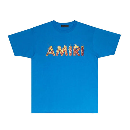 Amiri T Shirts Fashion Brand T Shirt Short Sleeve T-shirt Blouse