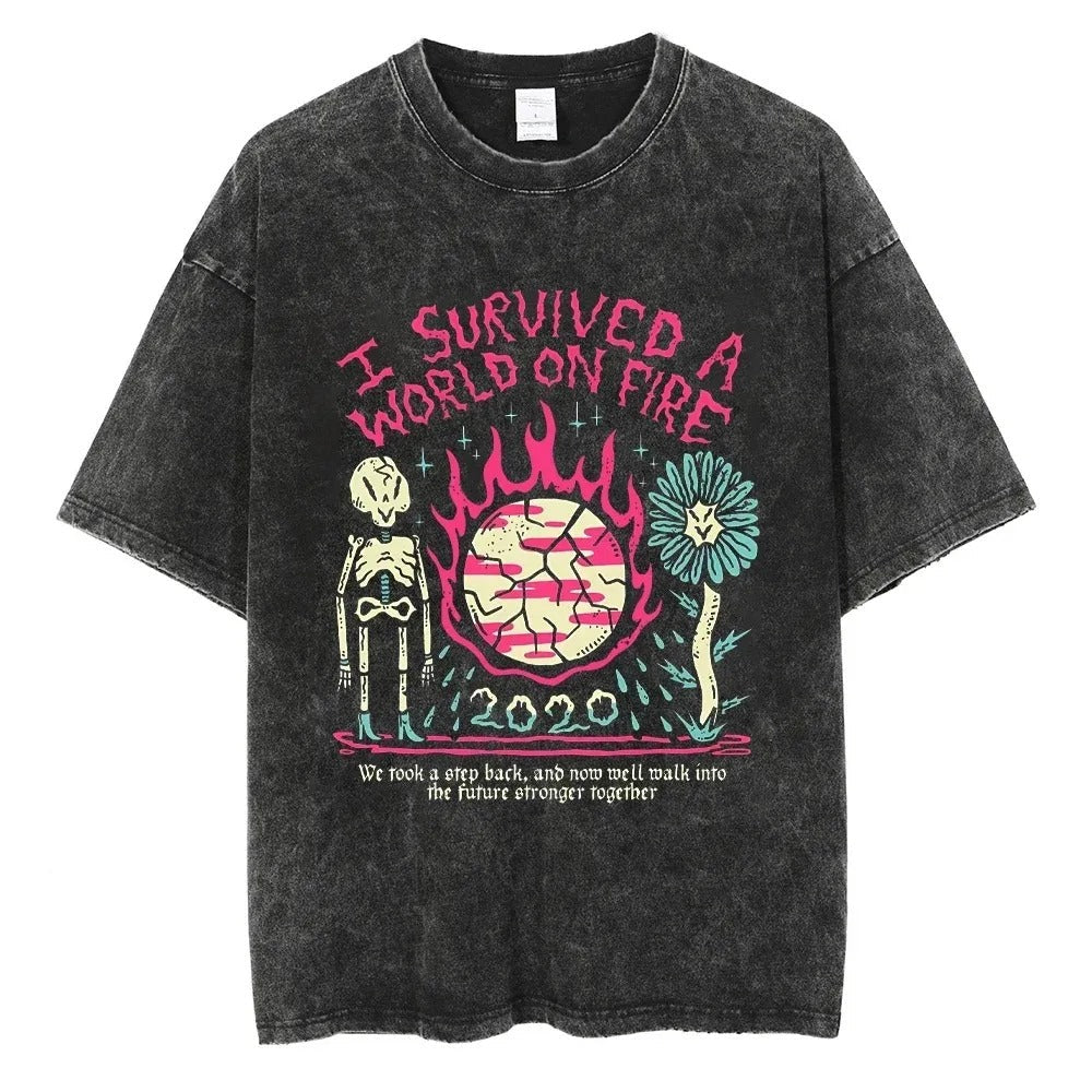 2024Gothic Brooklyn Tshirt Vintage Y2k T-Shirts Letter Print