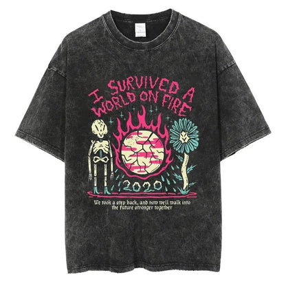 2024Gothic Brooklyn Tshirt Vintage Y2k T-Shirts Letter Print
