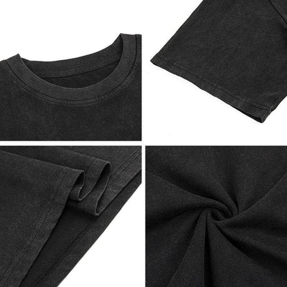 American vintage street T-shirt retro men's loose half sleeve